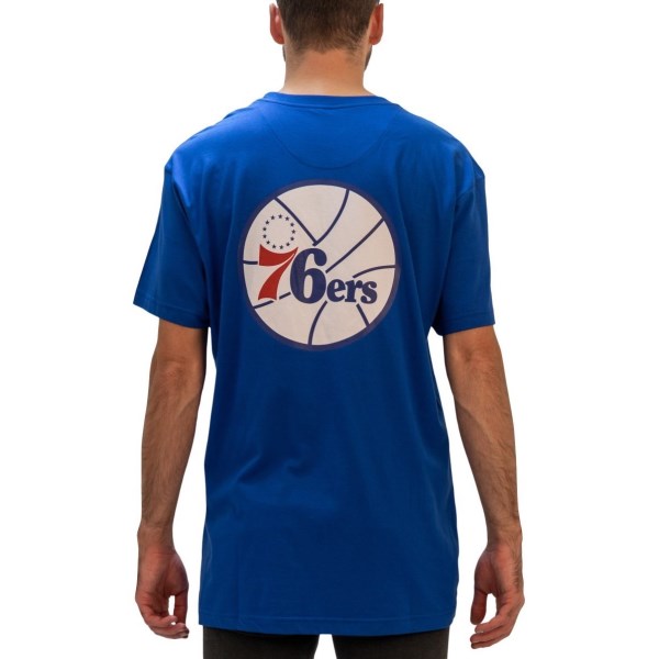Mitchell & Ness Philadelphia 76ers Colour Pop Mens Basketball T-Shirt - Royal Blue