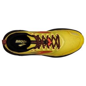 Brooks Cascadia 16 - Mens Trail Running Shoes - Yellow/Black/Grenadine