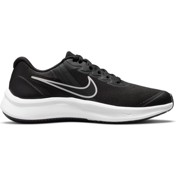 Nike Star Runner 3 GS - Kids Running Shoes - Black/Dark Smoke Grey