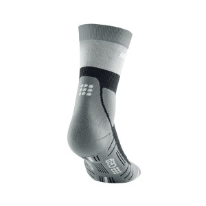 CEP Hiking Light Merino Mid Cut Compression Socks - Stone/Grey