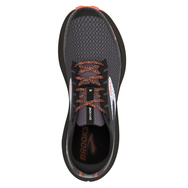Brooks Divide 4 GTX - Mens Trail Running Shoes - Black/Firecracker/Blue