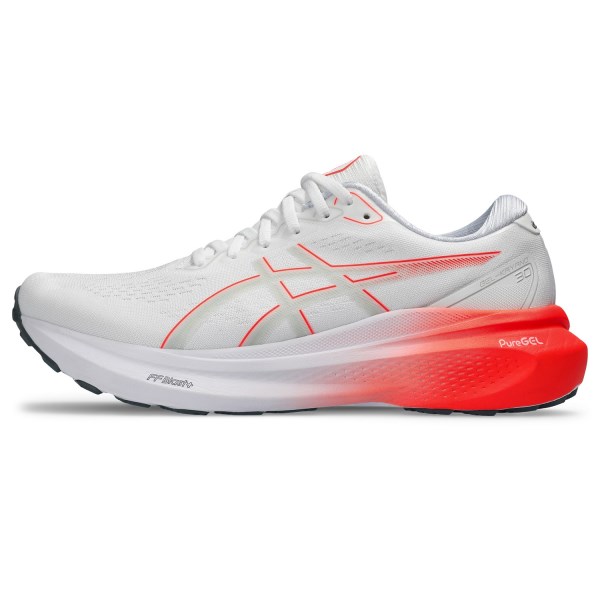 Asics Gel Kayano 30 - Mens Running Shoes - White/Sunrise Red | Sportitude