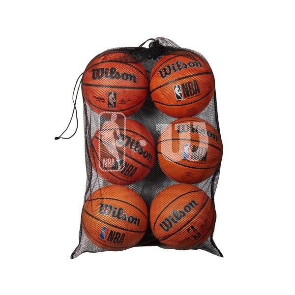 Wilson NBA Mesh 6 Basketball Carry Bag - Black
