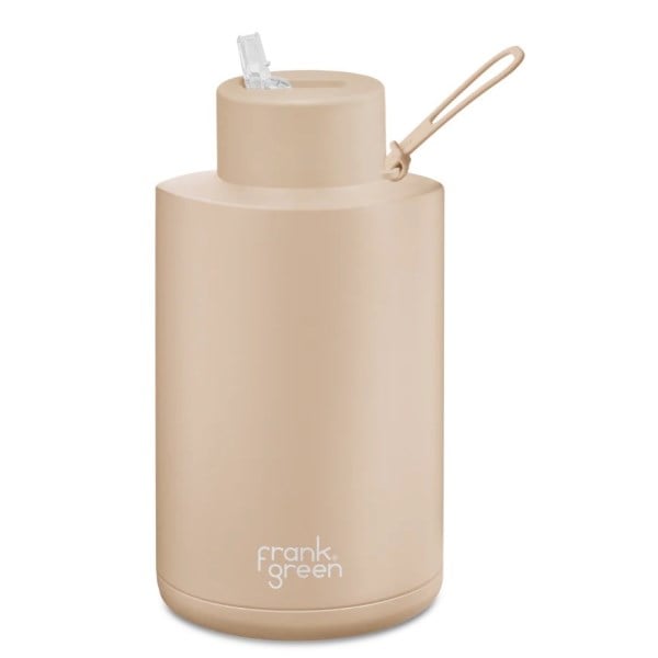 Frank Green Ceramic Reusable Straw Lid 2L Bottle - Soft Stone