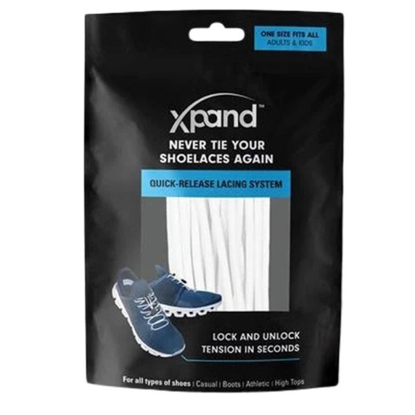 Xpand Quick-Release Shoe Laces - Solid White