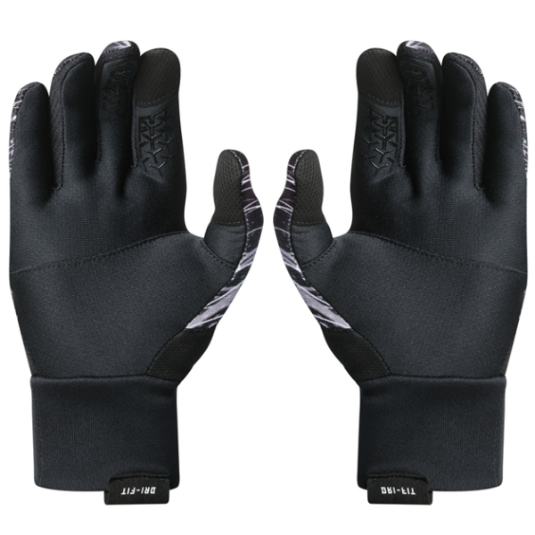 Nike Printed Dri-Fit Tempo Womens Running Gloves - Black/Silver