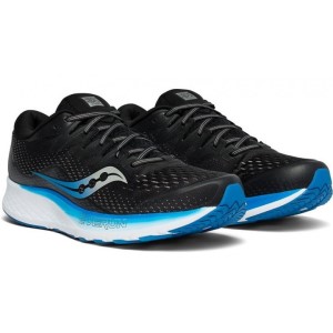 Saucony Ride ISO 2 - Mens Running Shoes - Black/Blue