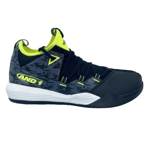 AND1 Take Off - Kids Basketball Shoes - Black/Safety Yellow