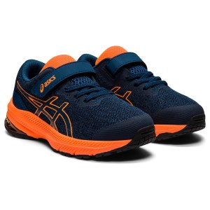 Asics GT-1000 11 PS - Kids Running Shoes - French Blue/Orange