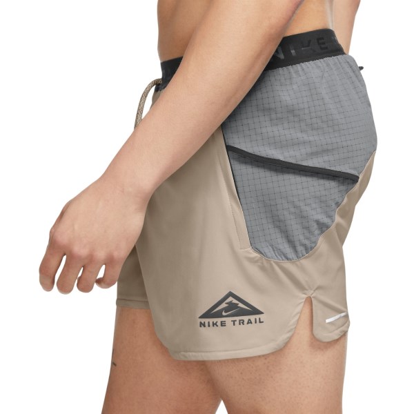 Nike Core Second Sunrise 5 Inch Mens Trail Running Shorts - Khaki/Smoke Grey/Black