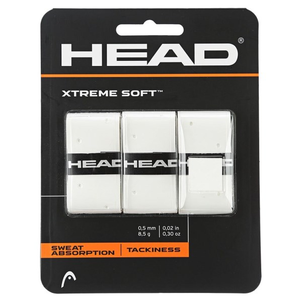 Head Xtreme Soft Tennis Overgrip - 3 Pack - White