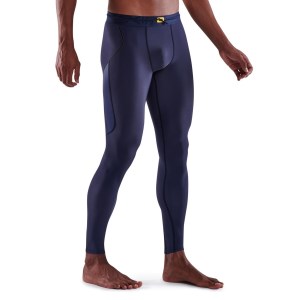 Skins Series-3 Mens Compression Thermal Long Tights - Navy Blue