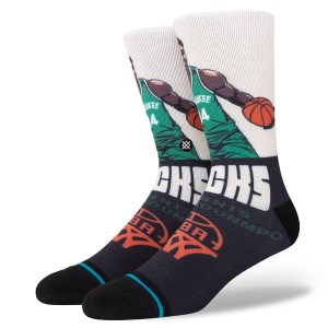 Stance Milwaukee Bucks Giannis Antetokounmpo Graded NBA Basketball Socks - Tan