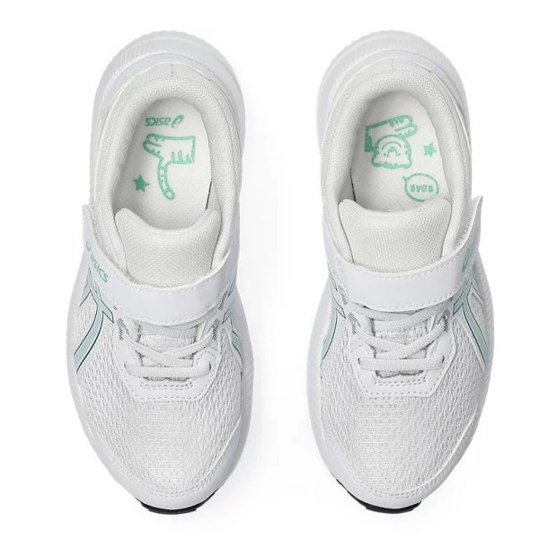 Asics Contend 8 PS - Kids Running Shoes - White/Aurora Green