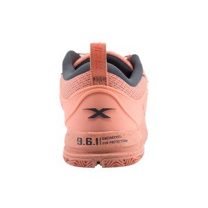 XBlades Feint - Womens Netball Shoes - Papaya Punch/Storm Grey