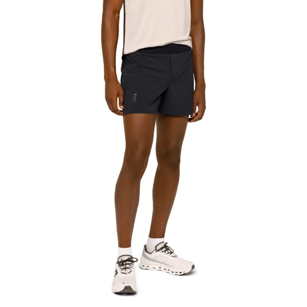 On Running 5 Inch Lightweight Mens Running Shorts - Black