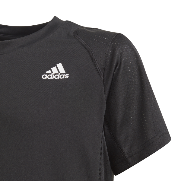 Adidas Club 3-Stripes Kids Tennis T-Shirt - Black/White
