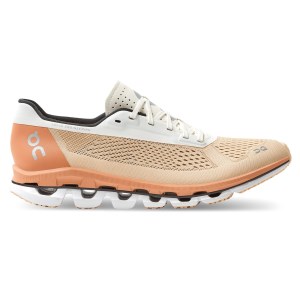 On Cloudboom - Womens Running Shoes - Savannah/White