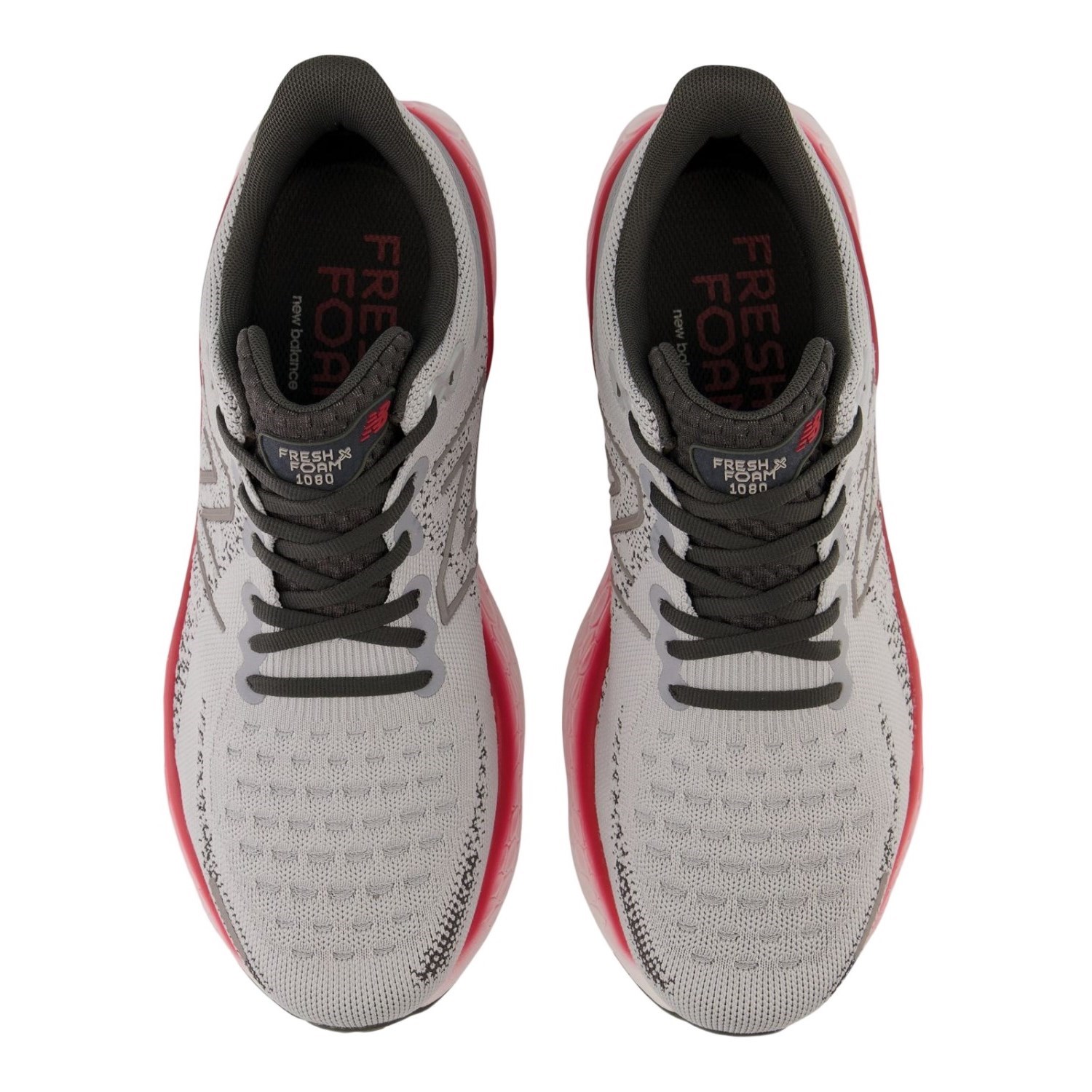 New Balance Fresh Foam X 1080v12 - Mens Running Shoes - Light Grey/Red ...