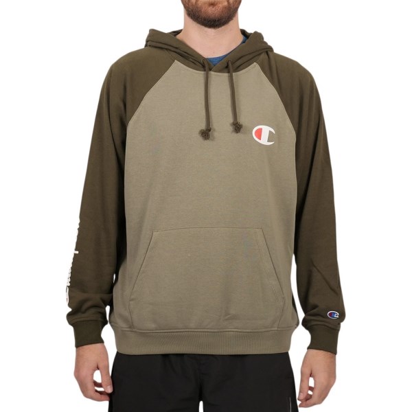 Champion French Terry Colourblock Mens Hoodie - Green
