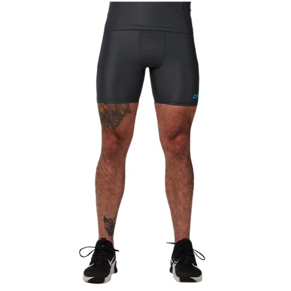 o2fit Mens Compression Half Quad Shorts - Grey