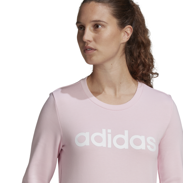 Adidas Essentials Logo Womens Sweatshirt - Pink/White