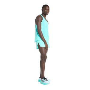 New Balance Mens Running Athletics Singlet - Cyber Jade