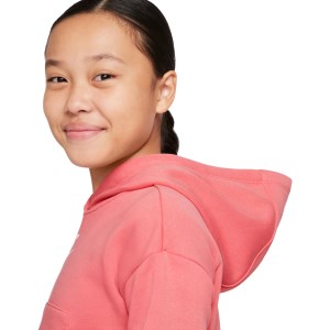 Nike Sportswear Club Fleece Kids Girls Hoodie - Pink Salt/White