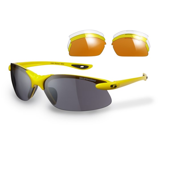 Sunwise Windrush Sports Sunglasses + 3 Lens Sets - Yellow