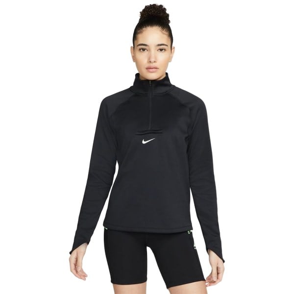 Nike Dri-Fit Element Womens Trail Running Mid Layer - Black/Dark Smoke Grey/White