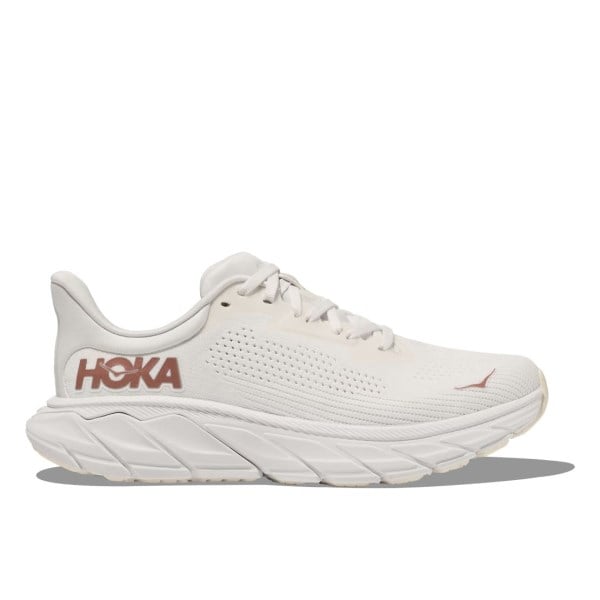 Hoka Arahi 7 - Womens Running Shoes - Blanc de Blanc/Rose Gold