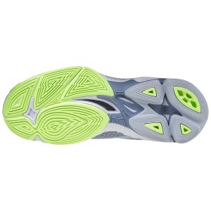 Mizuno Wave Lightning Z7 - Womens Indoor Court Shoes - Heather/White/Neo Lime