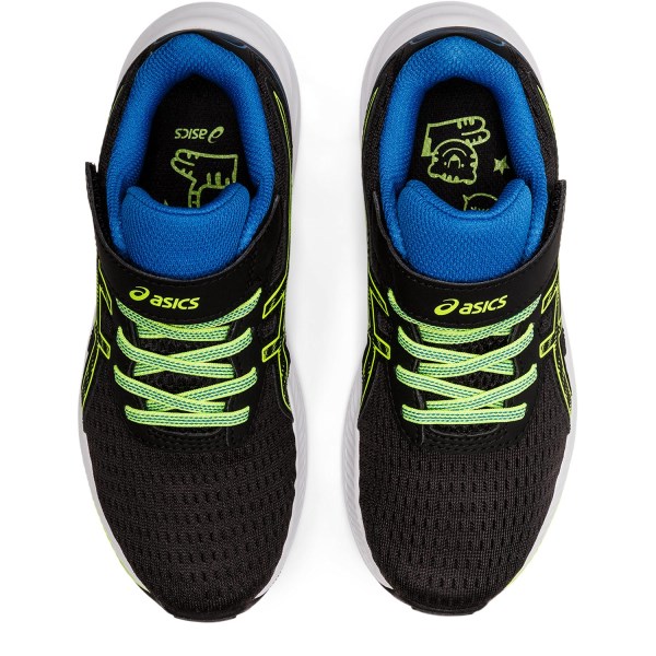 Asics Pre Excite 9 PS - Kids Running Shoes - Black/Hazard Green