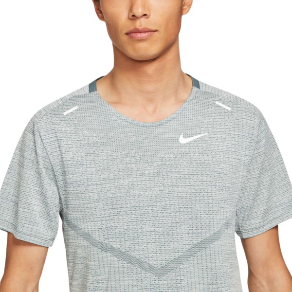 Nike Dri-Fit ADV Techknit Ultra Mens Running Shirt - Hasta/Barely Green/ Reflective Silver