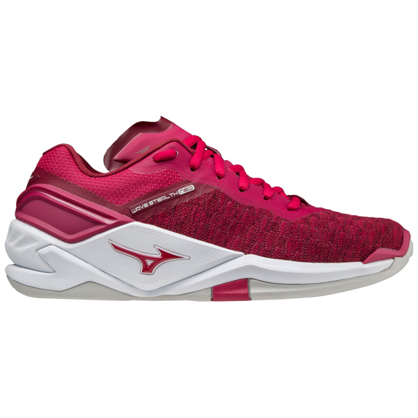 Mizuno Wave Stealth Neo - Womens Netball Shoes - Persian Red/White Sand