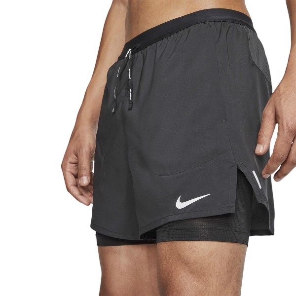 Nike Flex Stride 2-In-1 5 Inch Mens Running Shorts - Black/Reflective Silver
