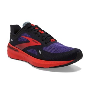 Brooks Launch GTS 9 - Mens Running Shoes - Black/Deep Blue/Red