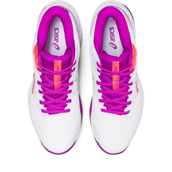 Asics Netburner Ballistic FF MT 3 - Womens Netball Shoes - White/Flash Coral