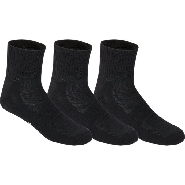Asics Pace Quarter Socks - 3 Pack - Perofrmance Black