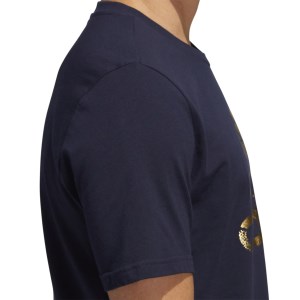 Adidas Badge Of Sport Foil Graphic Mens T-Shirt - Legend Ink/Gold Metallic