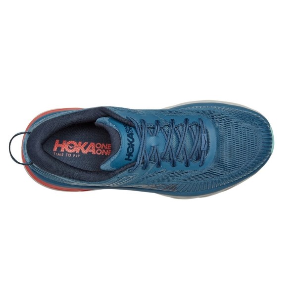 Hoka Bondi 7 - Mens Running Shoes - Real Teal/Outer Space