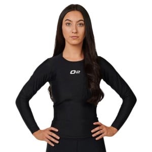 o2fit Womens Compression Long Sleeve Top - Black