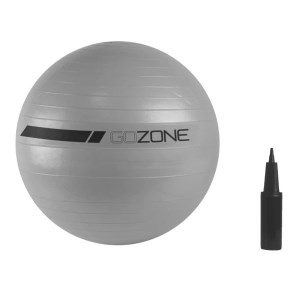 GoZone Exercise Ball with Pump - 65cm - Grey