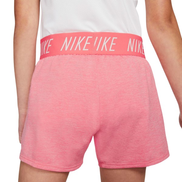 Nike Dri-Fit Trophy 4 Inch Kids Girls Training Shorts - Pink Gaze/Heather/White