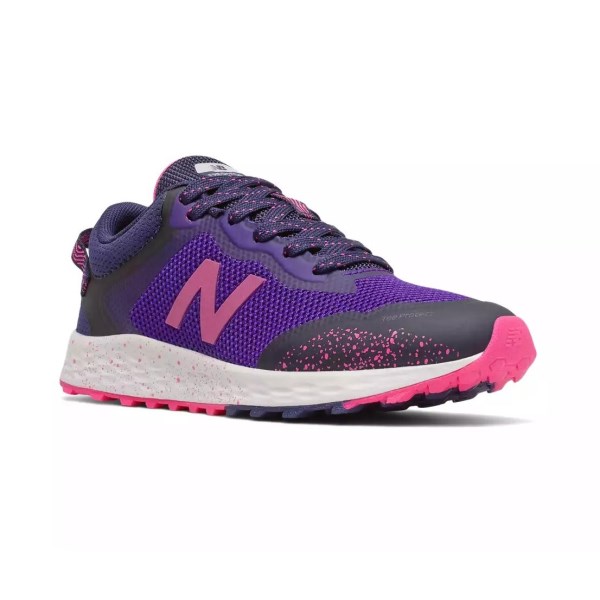 New Balance Fresh Foam Arishi Trail - Kids Trail Running Shoes - Deep Violet/Pink Glow/Night Tide