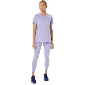 Asics Silver Womens Short Sleeve Running T-Shirt - Vapor