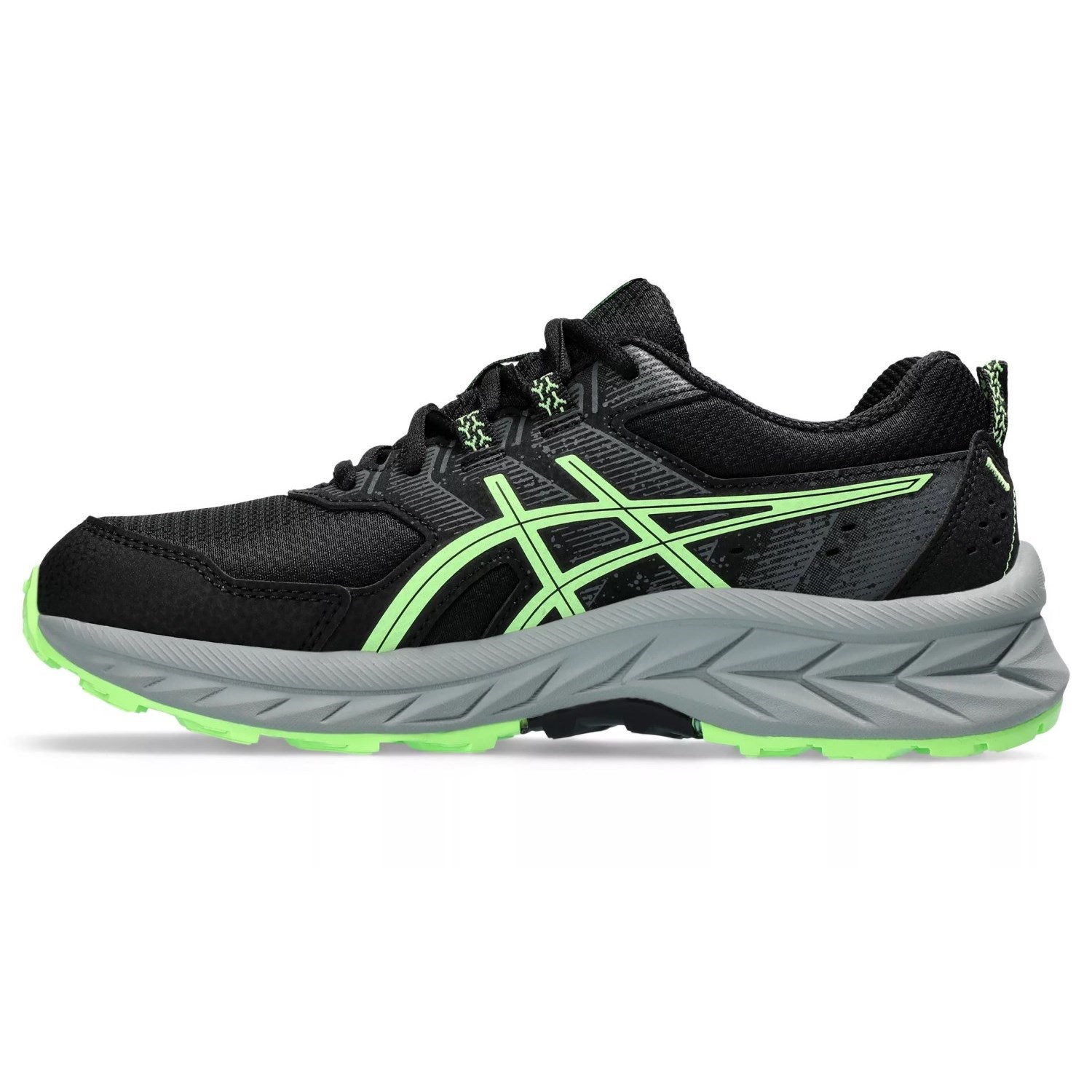 Asics Gel Venture 9 GS - Kids Trail Running Shoes - Black/Illuminate ...