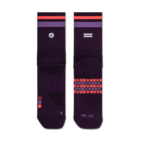 Shyu Half Crew Racing Socks - Purple/Grape/Crimson