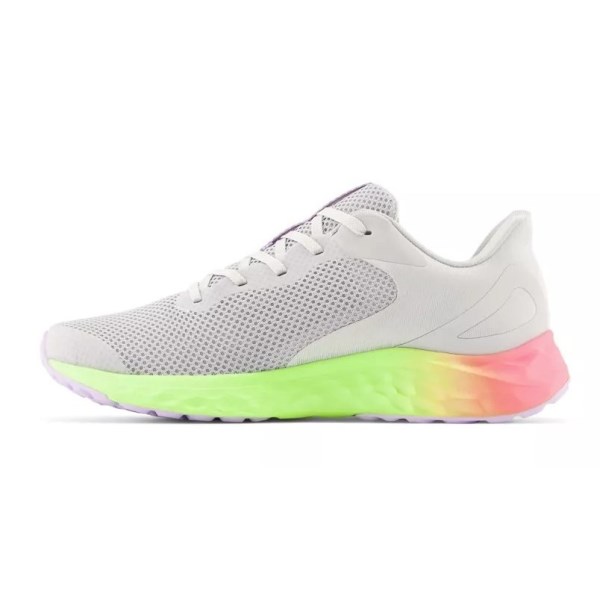 New Balance Fresh Foam Arishi v4 Lace - Kids Running Shoes - Light Aluminum/Cyber Lilac/Neon
