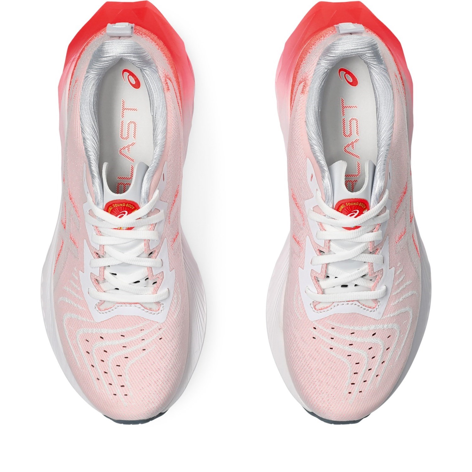 Asics NovaBlast 4 - Womens Running Shoes - White/Sunrise Red | Sportitude